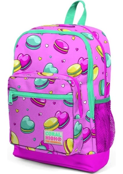 Makaron Desenli 4 Bölmeli Okul Çantası 23462