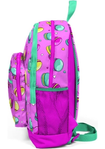 Makaron Desenli 4 Bölmeli Okul Çantası 23462