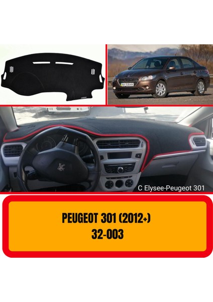 Peugeot 301 2012+ Ön Göğüs / Panel / Torpido Koruması - Kılıfı - Halısı