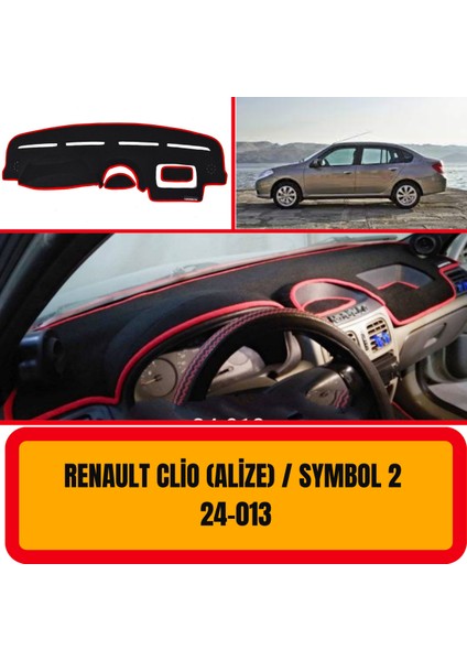 Renault Clio Alize Symbol - 2 Ön Göğüs / Panel / Torpido Koruması - Kılıfı - Halısı