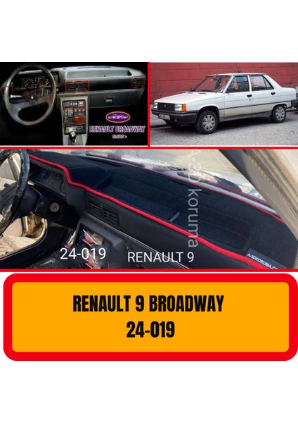 A3D Torpido Koruma Renault 9 Broadway Ön Göğüs / Panel /  Torpido Koruması - Kılıfı - Halısı