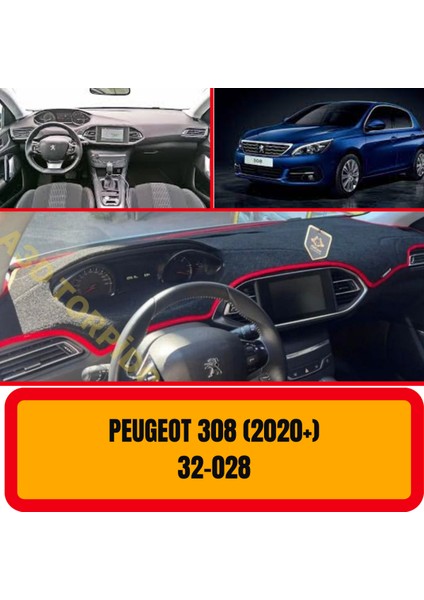 Peugeot 308 ( 2020 + ) Ön Göğüs / Panel / Torpido Koruması - Kılıfı - Halısı