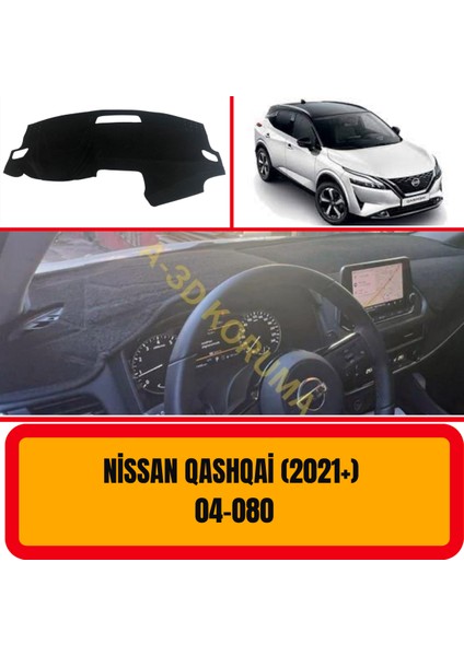 Nissan Qashqai 2021+ Ön Göğüs / Panel / Torpido Koruması - Kılıfı - Halısı