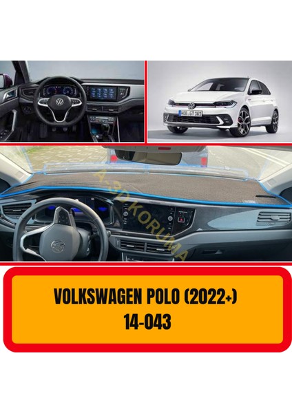 Volkswagen Polo 2022 + Ön Göğüs / Panel / Torpido Koruması - Kılıfı - Halısı