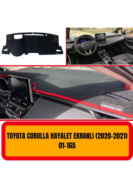 A3D Torpido Koruma Toyota Corolla 2019+ Hayalet Ekran Ön Göğüs / Panel /  Torpido Koruması - Kılıfı - Halısı