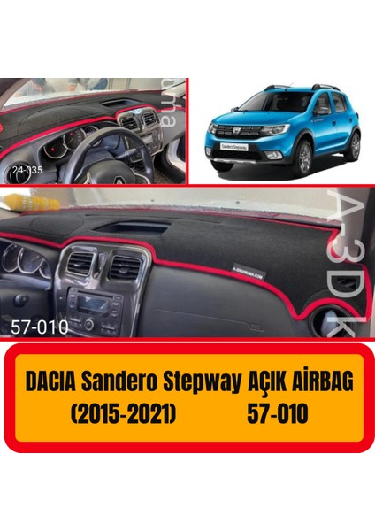 Dacia Sandero Stepway 2015-2021 Ön Göğüs / Panel / Torpido Koruması - Kılıfı - Halısı
