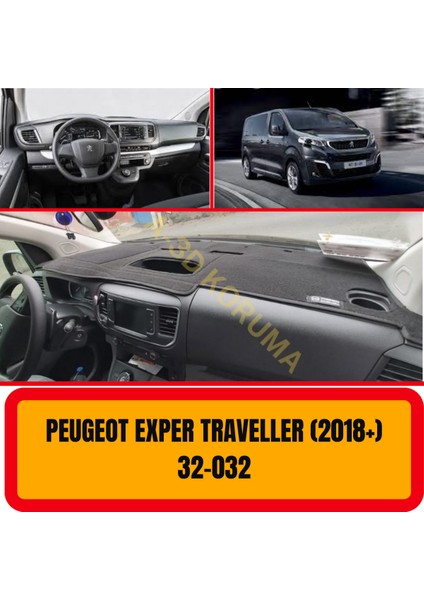 Peugoet Exper Traveller 2018 + Ön Göğüs / Panel / Torpido Koruması - Kılıfı - Halısı