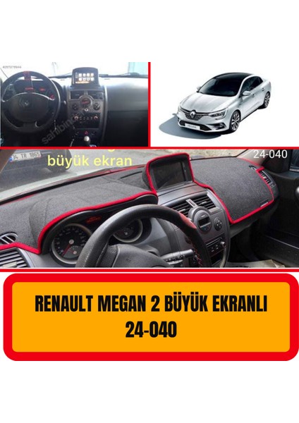 Renault Megane 2 Büyük Ekran Ön Göğüs / Panel / Torpido Koruması - Kılıfı - Halısı