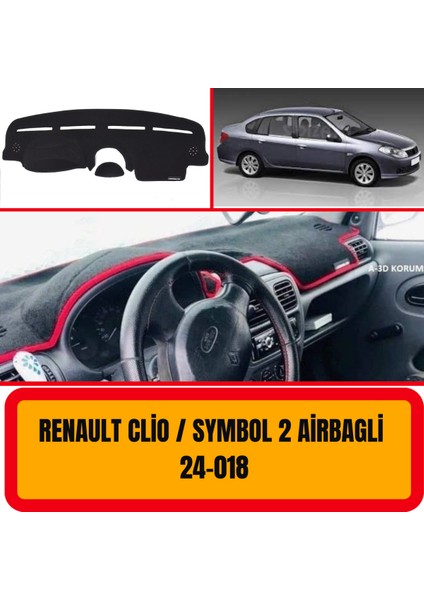 Renault Clio 2 Symbol 2 - Airbagli Ön Göğüs / Panel / Torpido Koruması - Kılıfı - Halısı