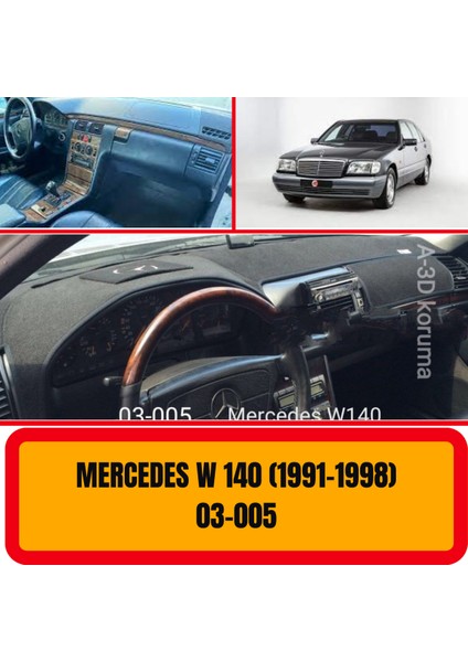 Mercedes - Benz W140 1991-1998 Ön Göğüs / Panel / Torpido Koruması - Kılıfı - Halısı