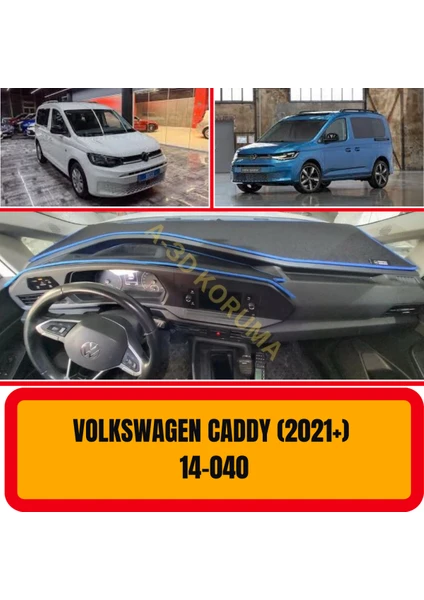 A3D Torpido Koruma Volkswagen Caddy 2021+ Ön Göğüs / Panel /  Torpido Koruması - Kılıfı - Halısı