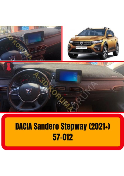 Dacıa Sandero Stepway 2021+ Ön Göğüs / Panel / Torpido Koruması - Kılıfı - Halısı