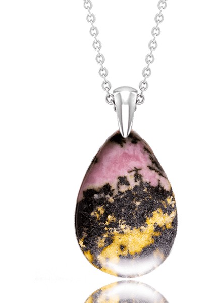 Damla Kesim Rodonit Taşı Kolye