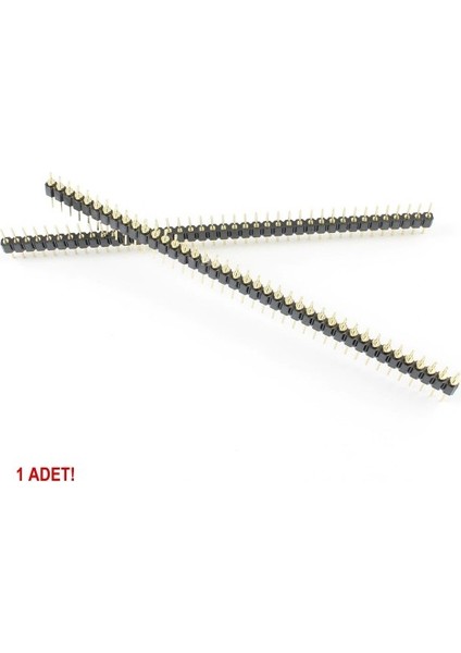 Roba 1X40 Pin Precision Erkek Header Tek Sıra 2.54MM 180 Derece Altın Kaplama Yuvarlak Kırılabilir