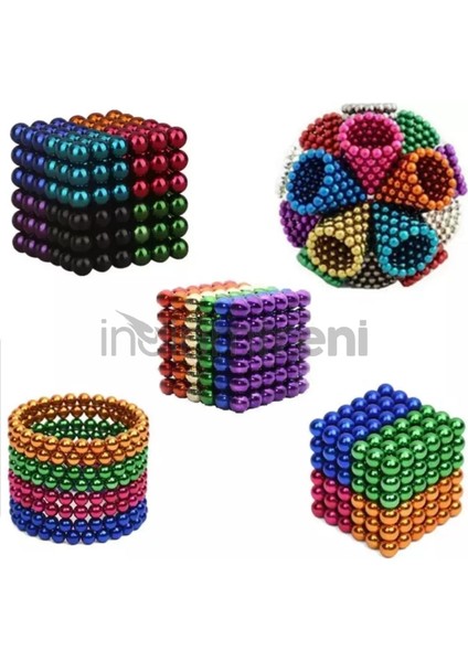 Renkli 216 Adet Mıknatıs Neocube Mıknatıs 5mm Neodyum fiyatları
