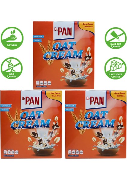 Oat Cream Çikolatalı Yulaf Kreması 3 x 400 gr