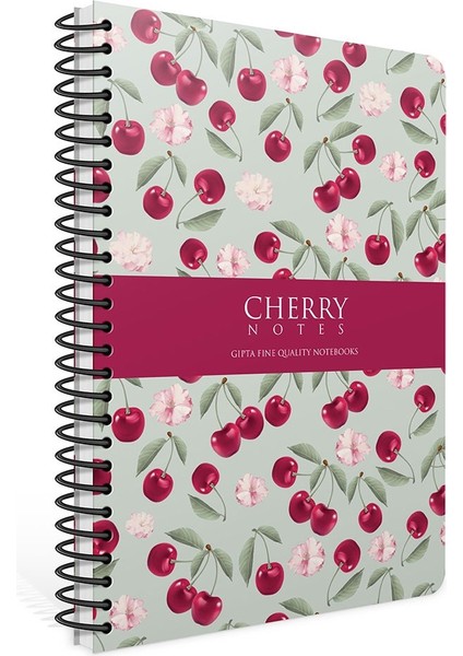 Kiraz Zamanı Spiralli Sert Kapak 17X24 120 Yaprak (4 Adet Defter)
