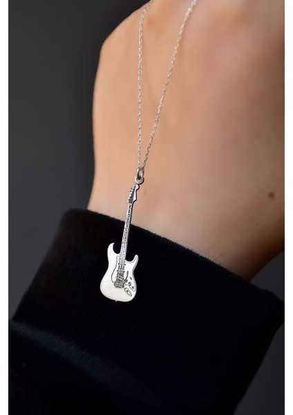 925 Ayar Gümüş Retro, Elektronik Gitar Kolye modelleri
