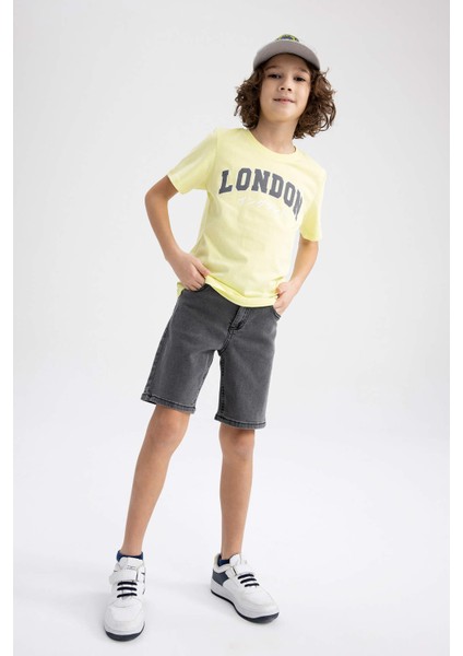 Erkek Çocuk Bisiklet Yaka Baskılı Kısa Kollu Tişört Z9320A623HS modelleri