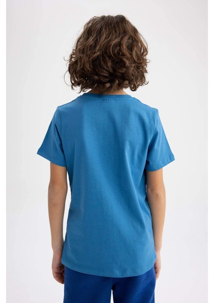 Erkek Çocuk Bisiklet Yaka Baskılı Kısa Kollu Tişört Z9320A623HS modelleri