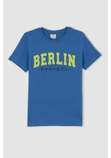 Erkek Çocuk Bisiklet Yaka Baskılı Kısa Kollu Tişört Z9320A623HS fırsatları