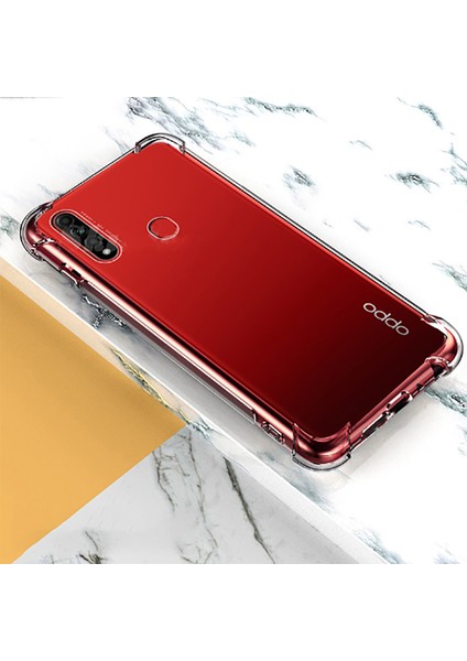 Oppo A31 Şeffaf Kılıf Köşelerde Darbelere Karşı Ultra Kalınlık (Antishock)