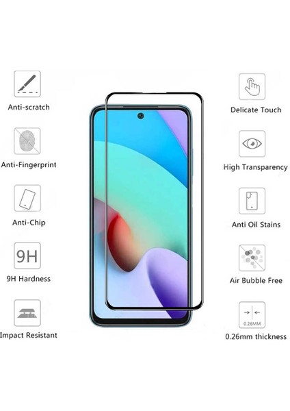Xiaomi Redmi Note 11T 5g Tam Kaplayan Tamperli Cam Kavisli Tam Korumalı (Davin 5d)