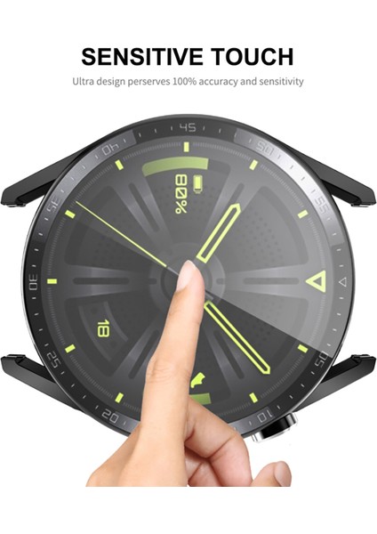 Huawei Watch Gt3 46MM Uyumlu Ekran Koruyucu Temperli Cam ve Kasa Koruyucu Sert Pc fırsatları