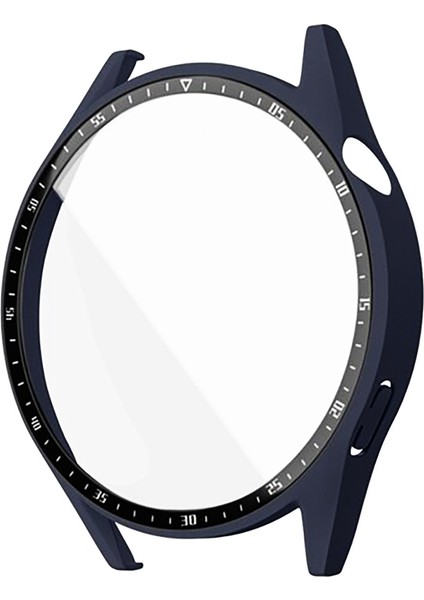 Huawei Watch Gt3 46MM Uyumlu Ekran Koruyucu Temperli Cam ve Kasa Koruyucu Sert Pc