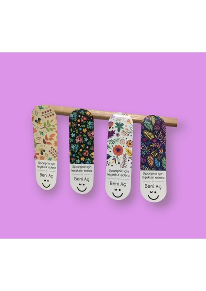 Genç Girişimci Kuşe Sticker - Beni Aç- (2.7x1.5 Cm) 40 Adet