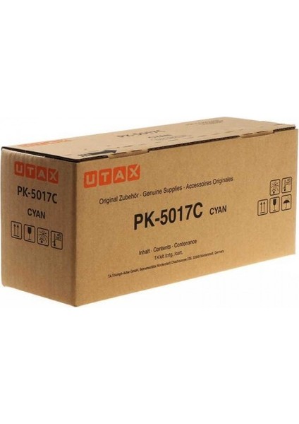 Utax PK-5017C Cyan Mavi Orjinal Fotokopi Toneri C3062-3066 6.000 Sayfa