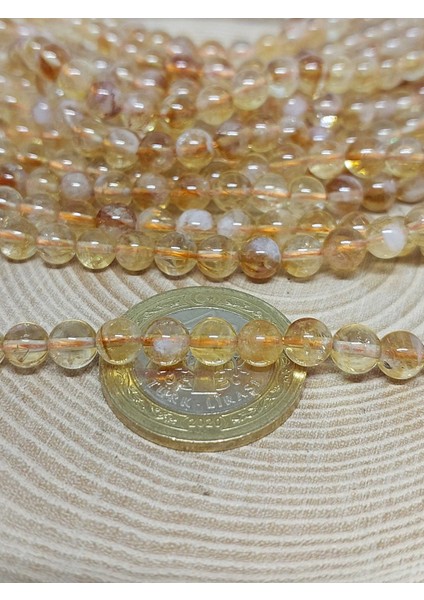 Sitrin Taşı Açık & Koyu Karışık Renk Dizi 5-5,5mm Aralığı fiyatları