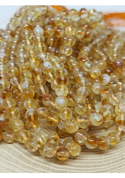 Sitrin Taşı Açık & Koyu Karışık Renk Dizi 5-5,5mm Aralığı modelleri