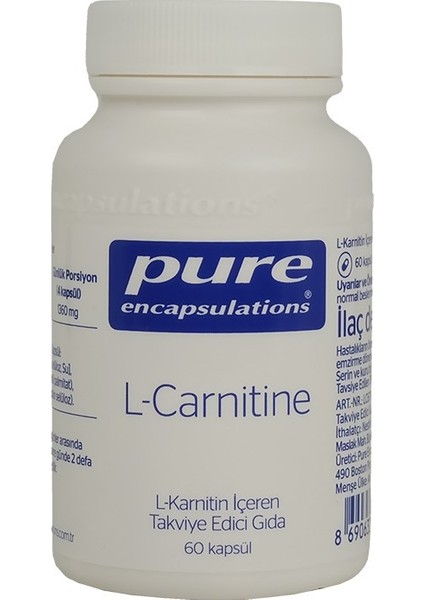 Pure Encapsulations L-Carnitine 60 Kapsül