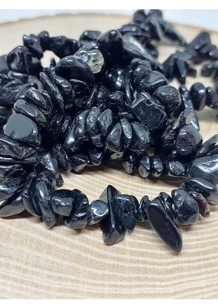 Delikli Turmalin Taşı Siyah Mini Boy 50 Adet