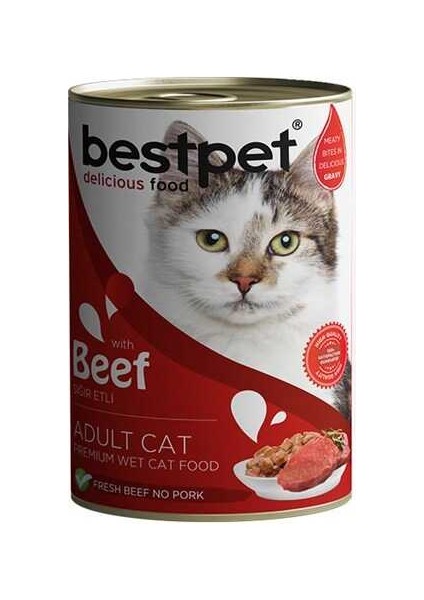 Biftekli Gravy Yetişkin Kedi Konservesi 400 gr