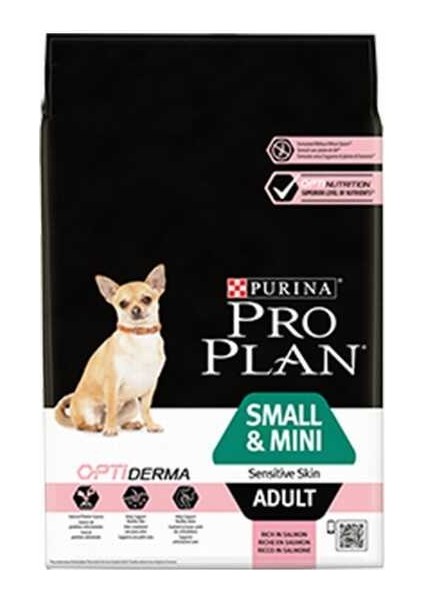 Pro Plan Small & Mini Sensitive Skin Somonlu ve Pirinçli Küçük Irk Yetişkin Köpek Maması 3 kg