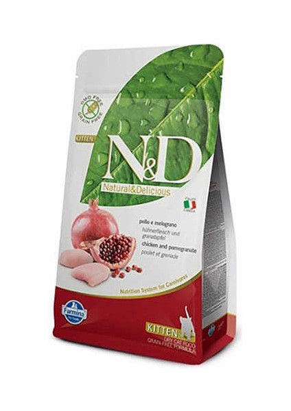 Prime Tavuklu ve Narlı Tahılsız Yavru Kedi Maması 1,5 kg