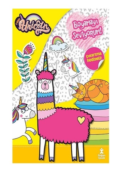 I Love Unicorn Boyamayı Seviyorum