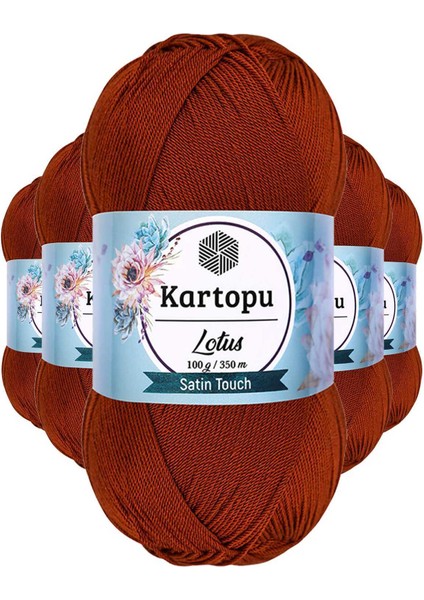 5 Adet Lotus Bikini Büstiyer Bluz Örgü Ipi K834 Taba