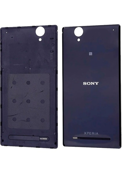 Xperia T2 Ultra Arka Pil Batarya Kapağı Siyah