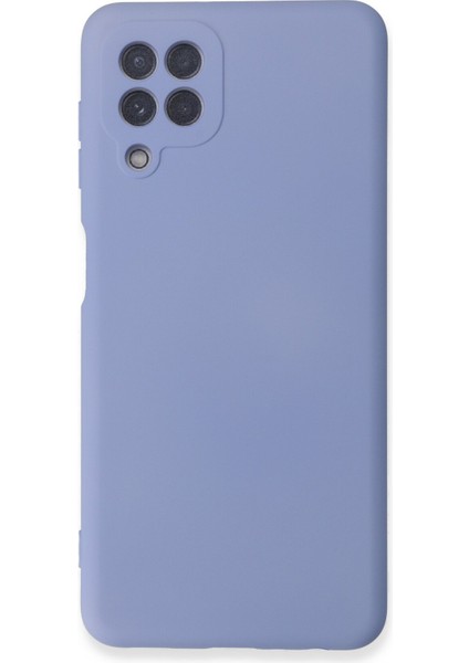 Samsung Galaxy A22 Kılıf Nano Içi Kadife Silikon - Lila 300099
