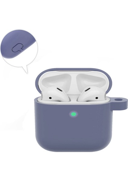 Apple Airpods 3 Koruyucu Kılıf - 3. Nesil Silikon Kulaklık Koruma Kılıfı - Lavanta