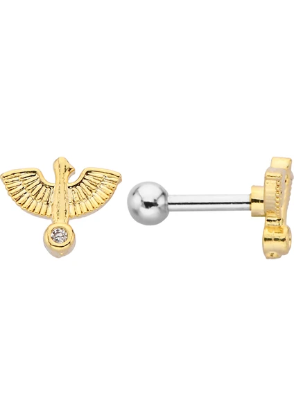 By Dilek Çetin Accessory Çelik Anka Kuşu Kıkrdak Helx Tragus Piercing