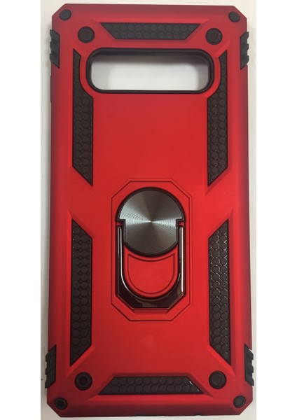 Samsung S10 Plus Standlı Mıknatıslı Kalın Zırh Kılıf