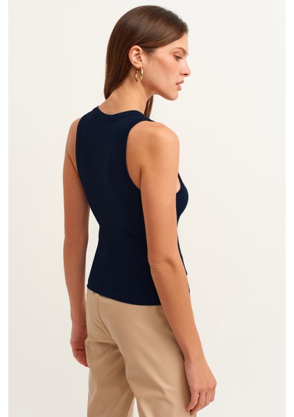 2'li Paket Fitilli Halter Yaka Örme Atlet