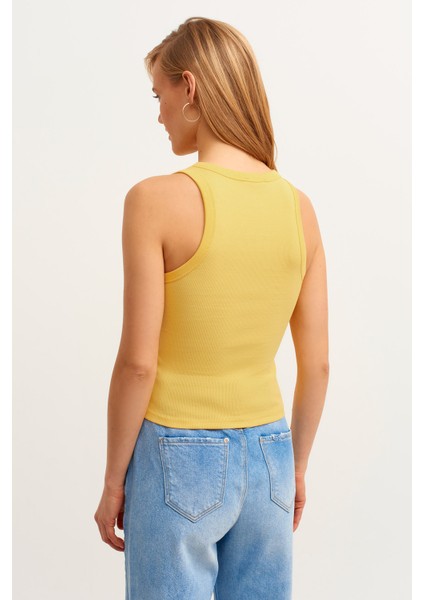 2'li Paket Fitilli Halter Yaka Örme Atlet