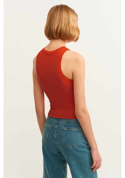 2'li Paket Fitilli Halter Yaka Örme Atlet