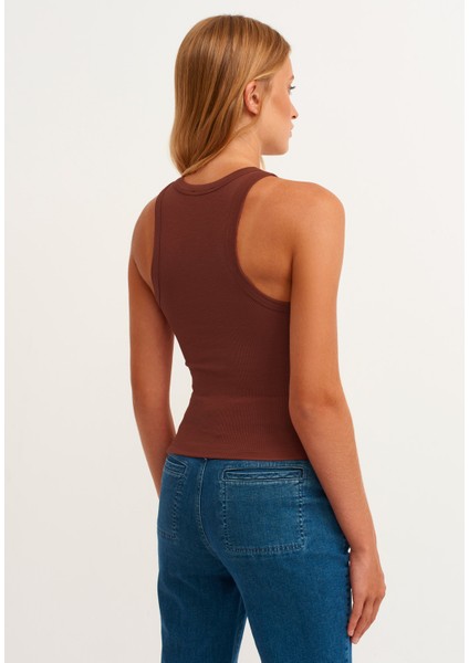 2'li Paket Fitilli Halter Yaka Örme Atlet