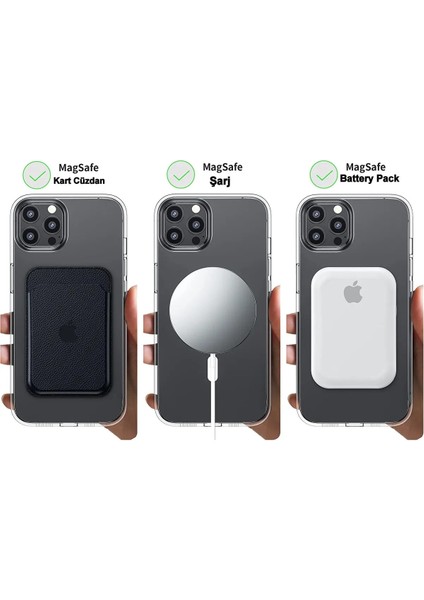 Apple iPhone 14 Pro Max Magsafe Wireless Şarj Özellikli Şeffaf Kılıf